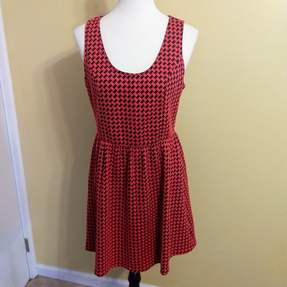 Collective Concepts houndstooth stretchy cotton blend dress sz LG - Picture 3 of 7